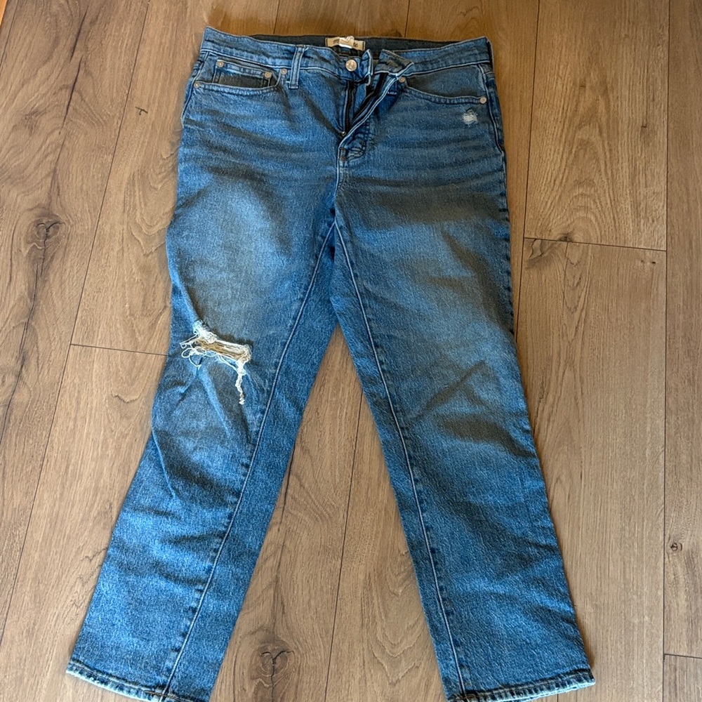Madewell Blue Straight Leg Jeans